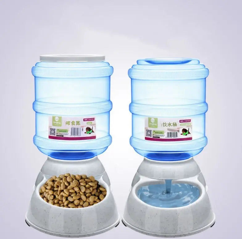 Cats Dogs Automatic Pet Feeder Drinking Water Fountains Large Capacity Plastic Pets Dog Food Bowl Water Dispenser My Store