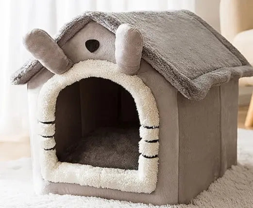 Foldable Dog House Pet Cat Bed Winter Dog Villa Sleep Kennel Removable Nest Warm Enclosed Cave Sofa Pets Supplies My Store